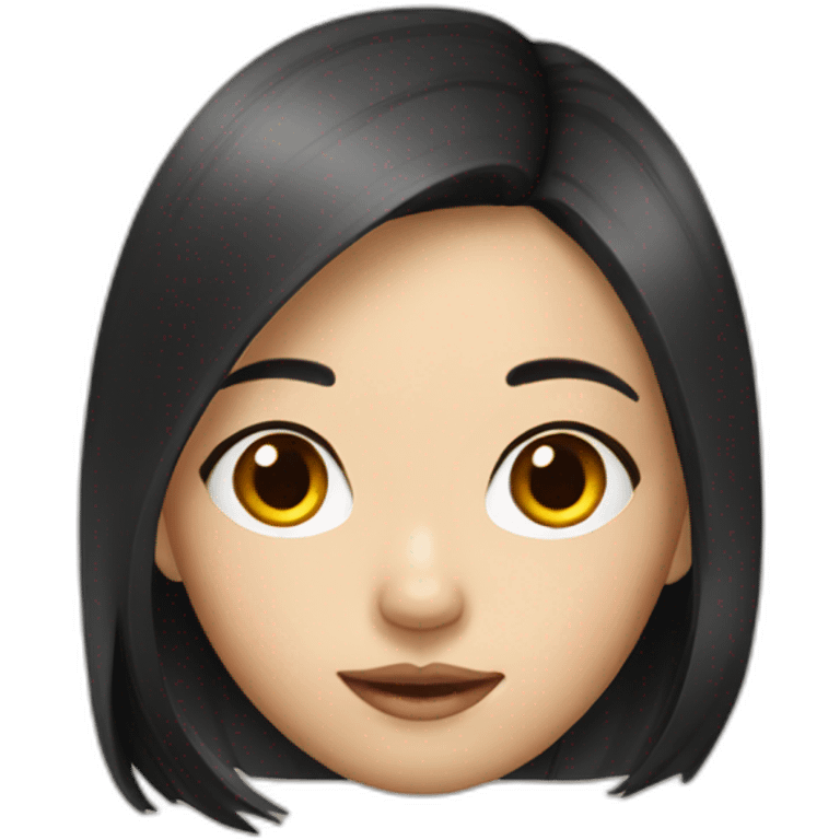 Asian girl with dark hair emoji