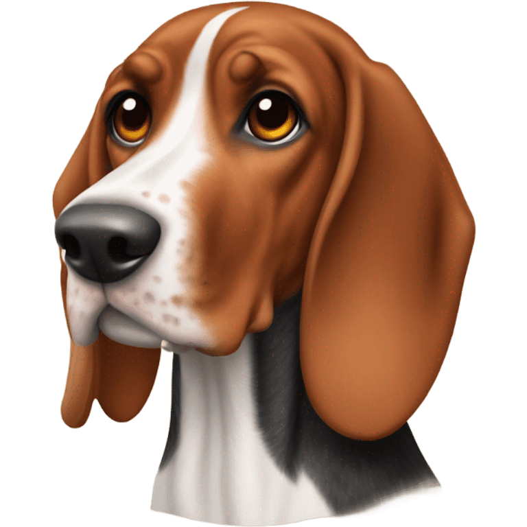 English coonhound. Red tick emoji