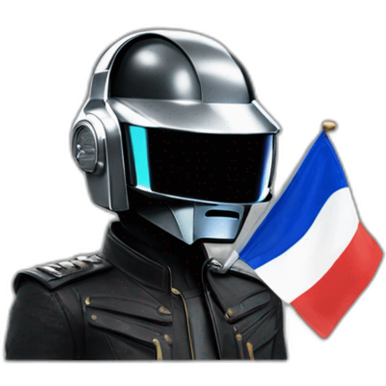 Daft punk holding french flag emoji