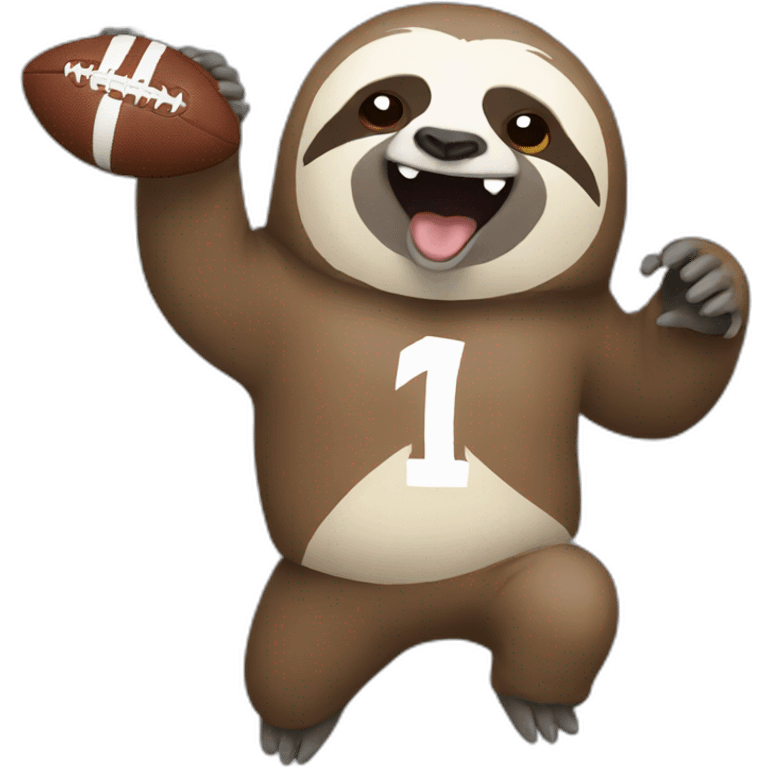 sloth playing football emoji