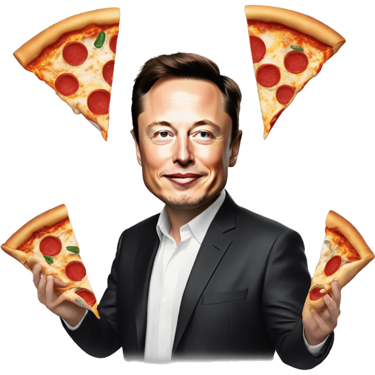 Elon musk estng pizza emoji