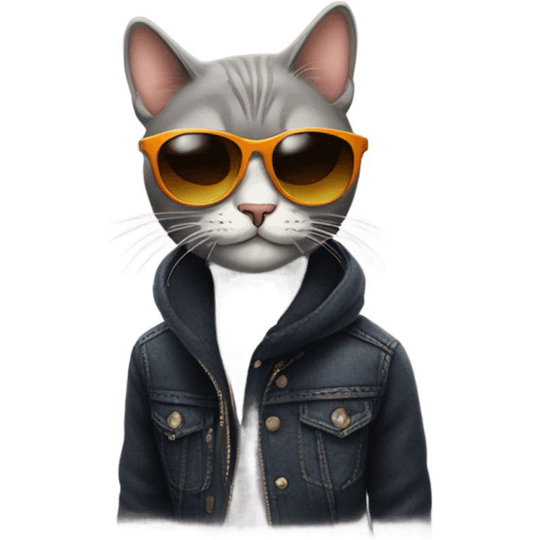 Cat with sunglasses emoji