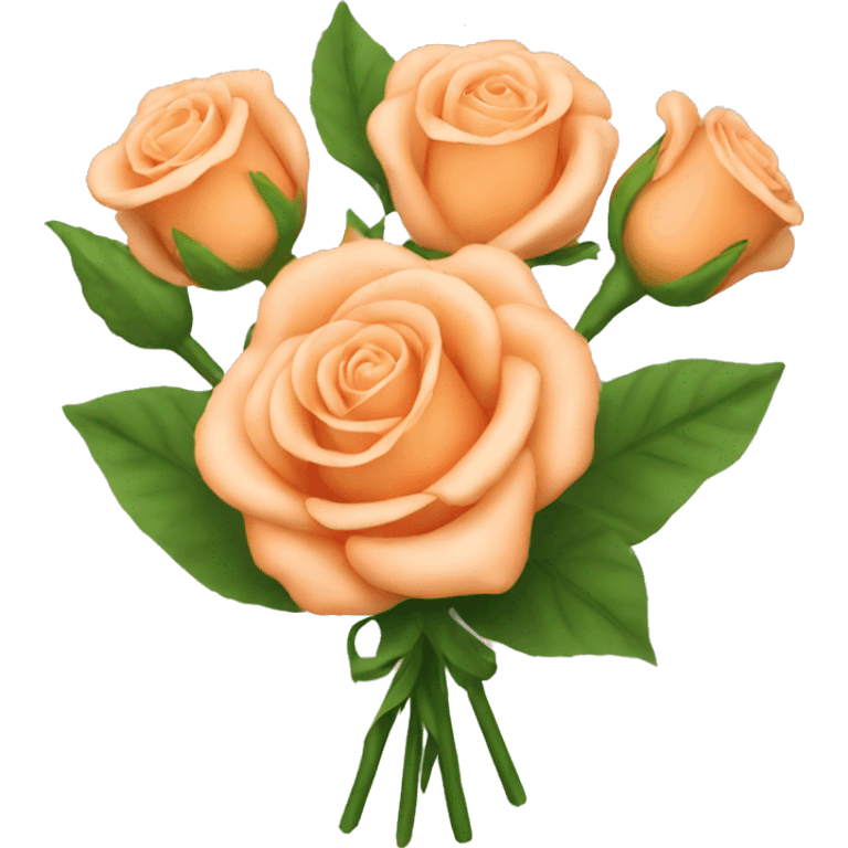 Bouquet of peach roses emoji