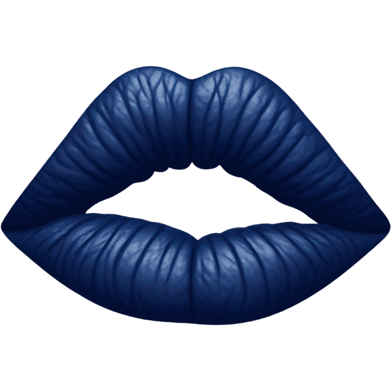 Navy blue kiss emoji