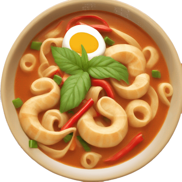 Red curry Thai noodle soup emoji