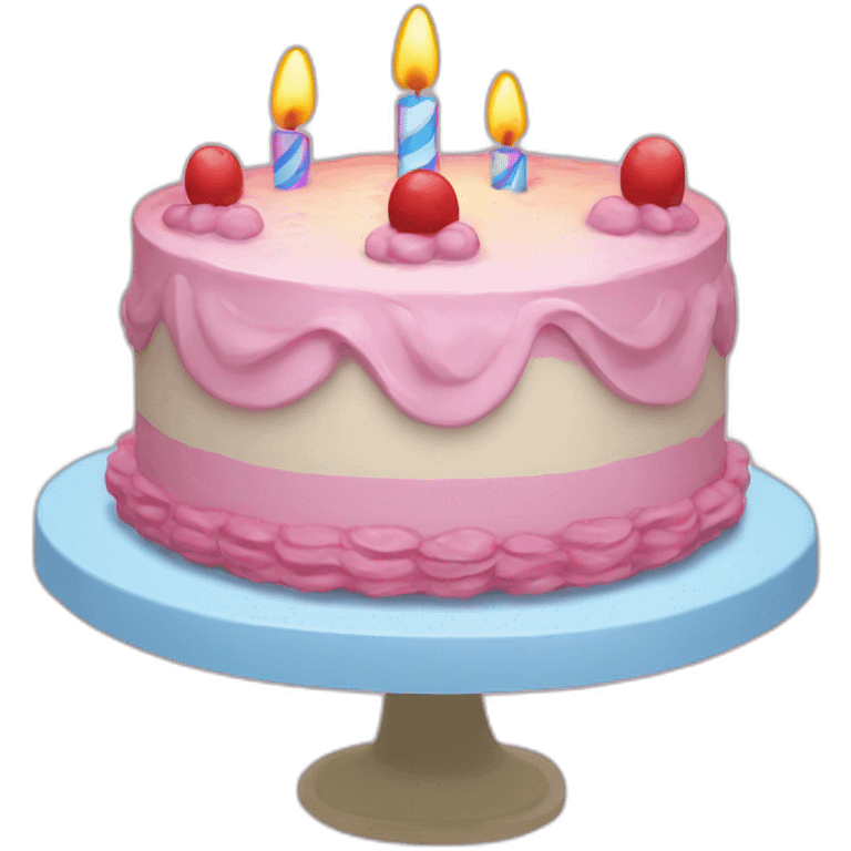 Pastel de cumpleaños emoji