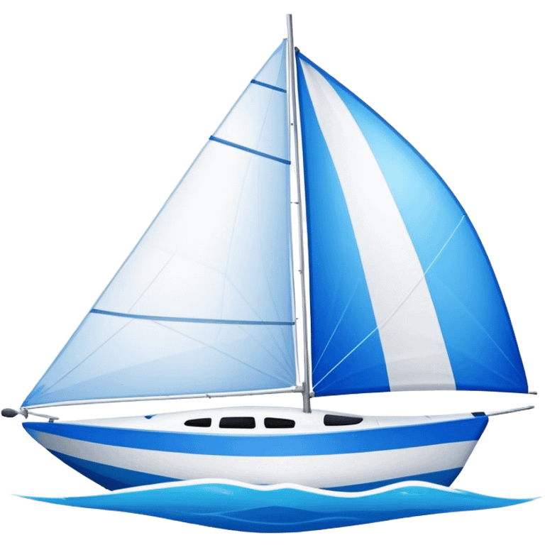 Sailboat - Sunfish (Model Year: 2021) (Iconic colour: Bright sail with blue and white) emoji