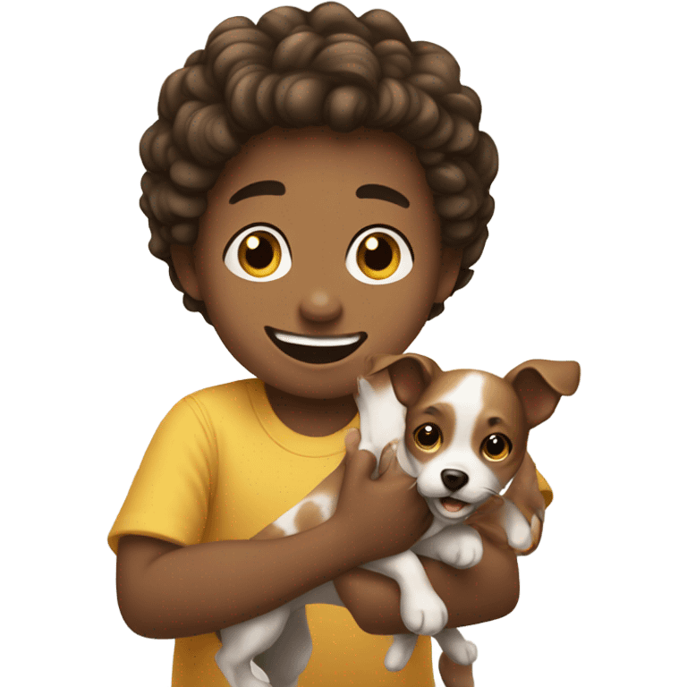 boy with pet animal emoji