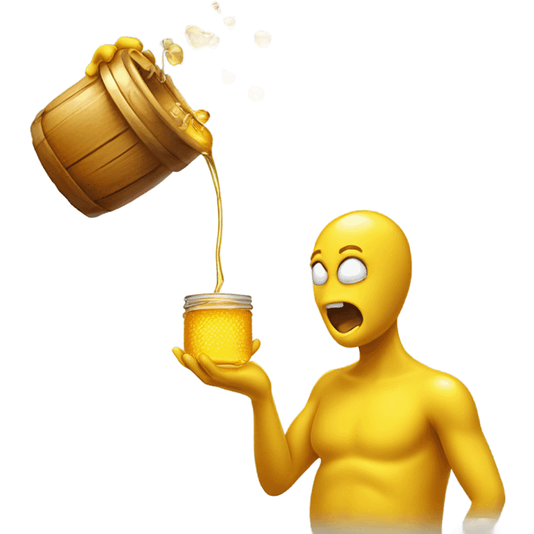 Yellow guy vomiting honey emoji