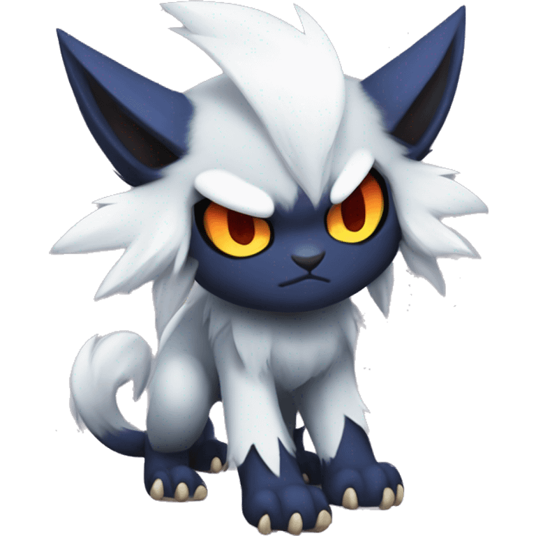 Edgy Cool Kawaii Litten-Absol-Pokémon Full Body emoji