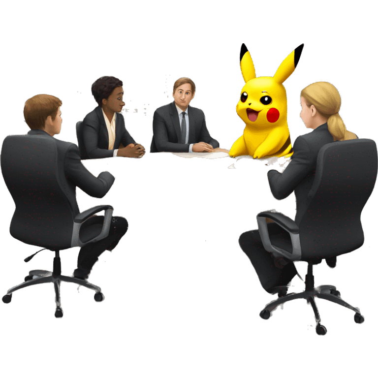 pikachu in a meeting  emoji