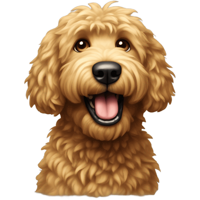 Rabid golden doodle emoji