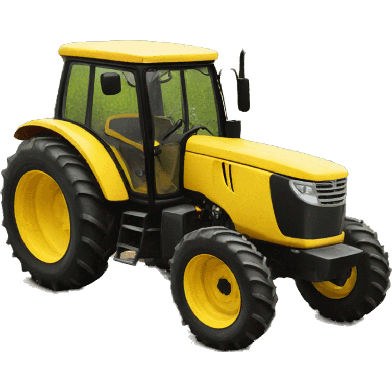 Yellow tractor emoji