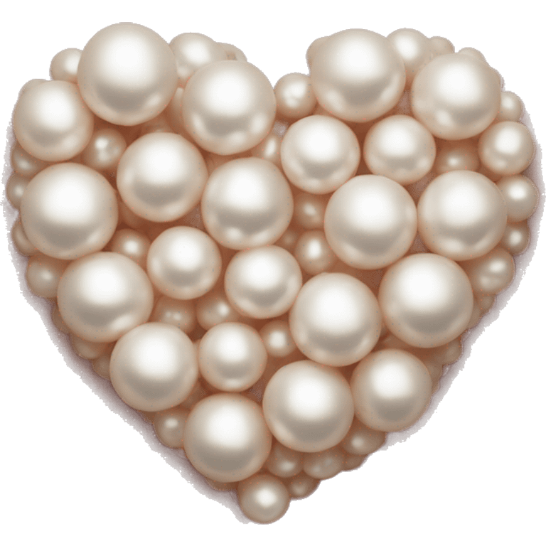 pearls forming heart emoji