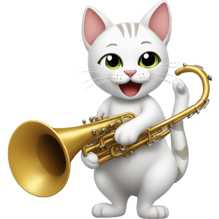 cat playing jazz emoji