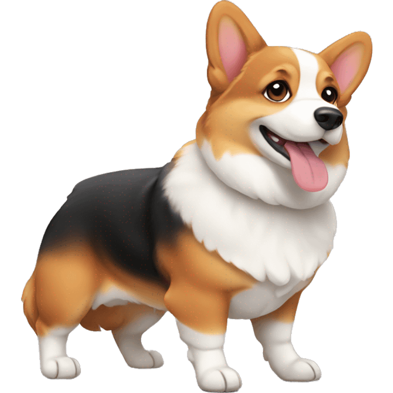 tri color corgi emoji