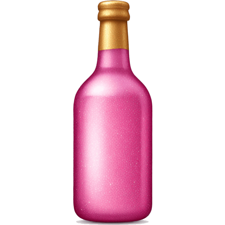 pink sparkly bottle of alcohol emoji