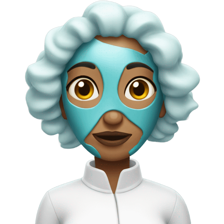 fish woman with toothpaste on her head emoji