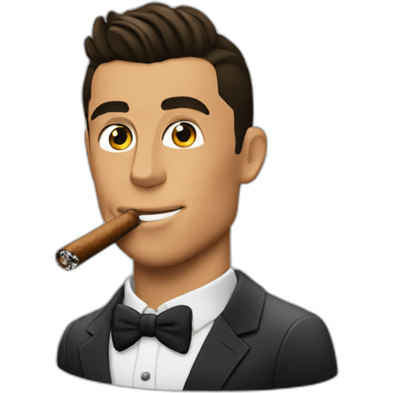 Cristiano Ronaldo smoking a cigar emoji