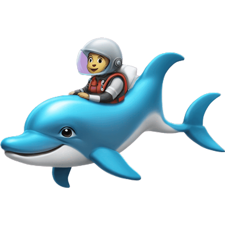 Dolphin and rocket emoji