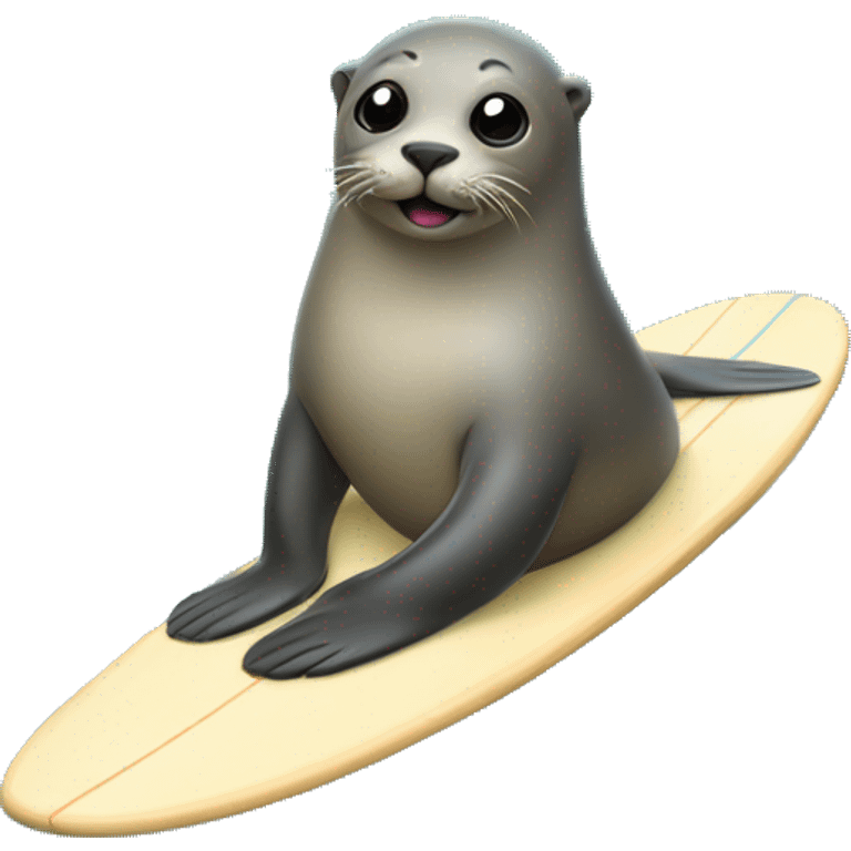 A seal on a surf board  emoji