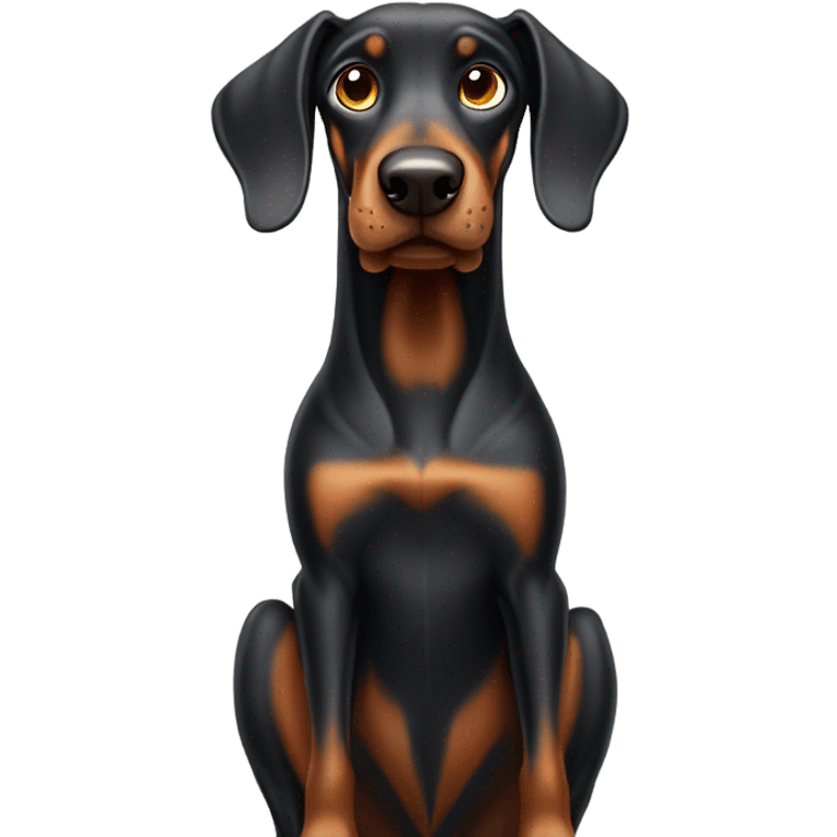 Doberman dog who farting emoji