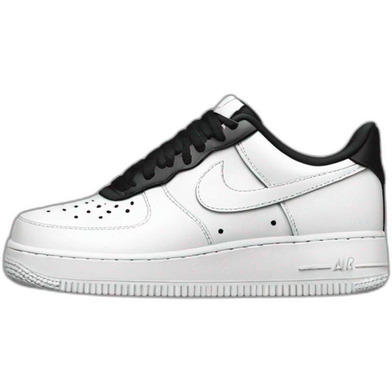 Nike air force black and white emoji