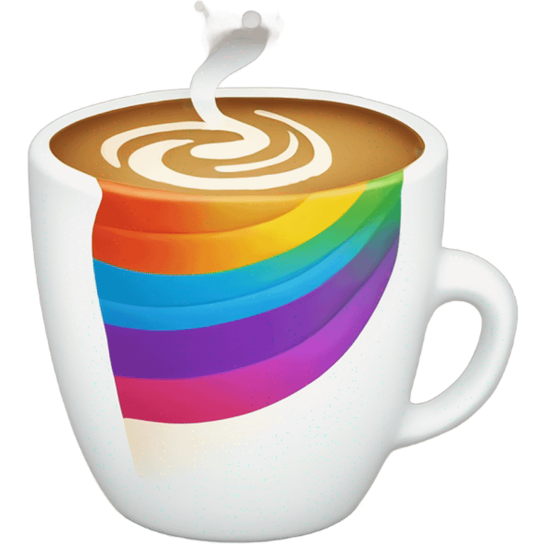 Rainbow coffee emoji