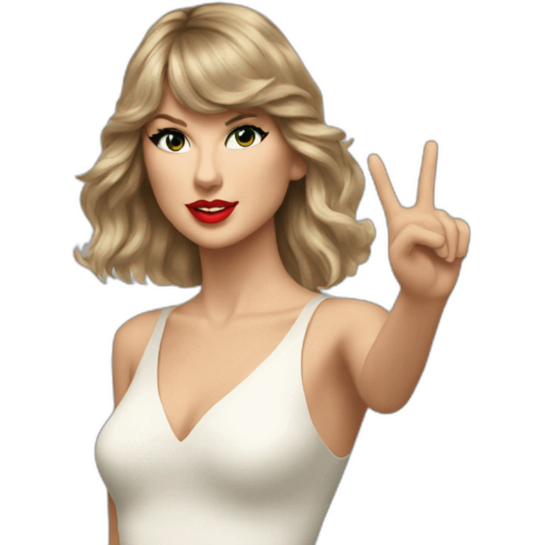 Taylor Swift bringing a salute emoji