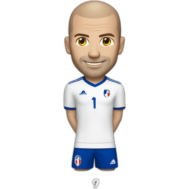 Zinedine Zidane with France shirt emoji