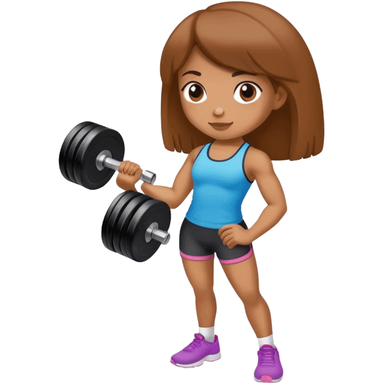 Gym dumbbell girl emoji