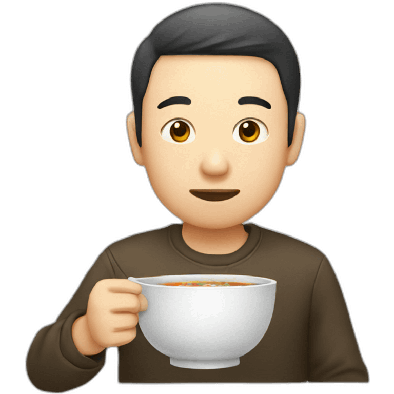 male drinking chinese soup emoji