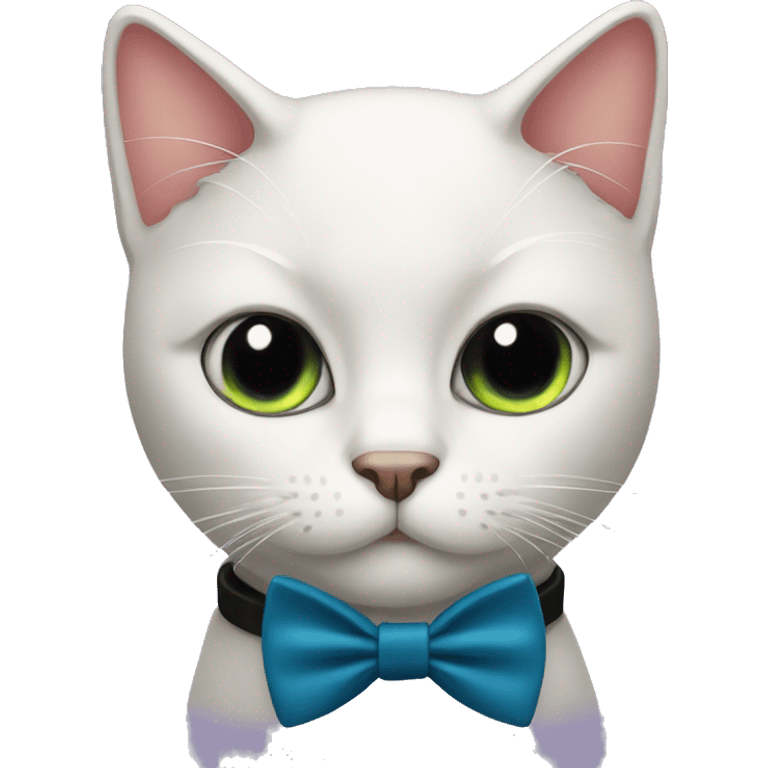 black cat wearing bow tie emoji