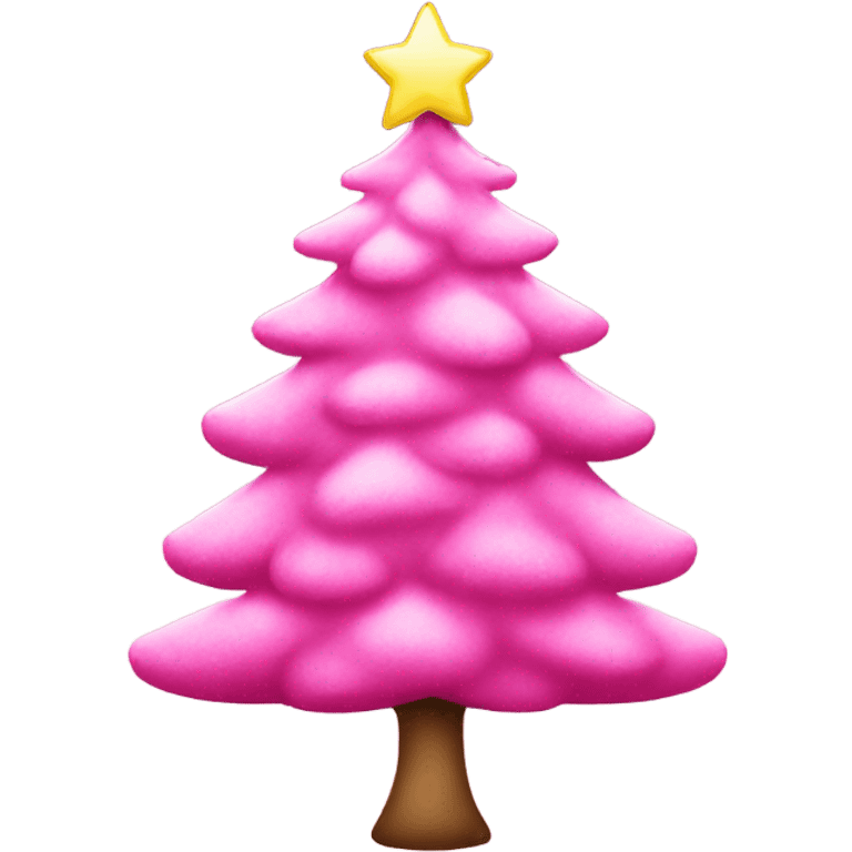 Pink Christmas tree emoji