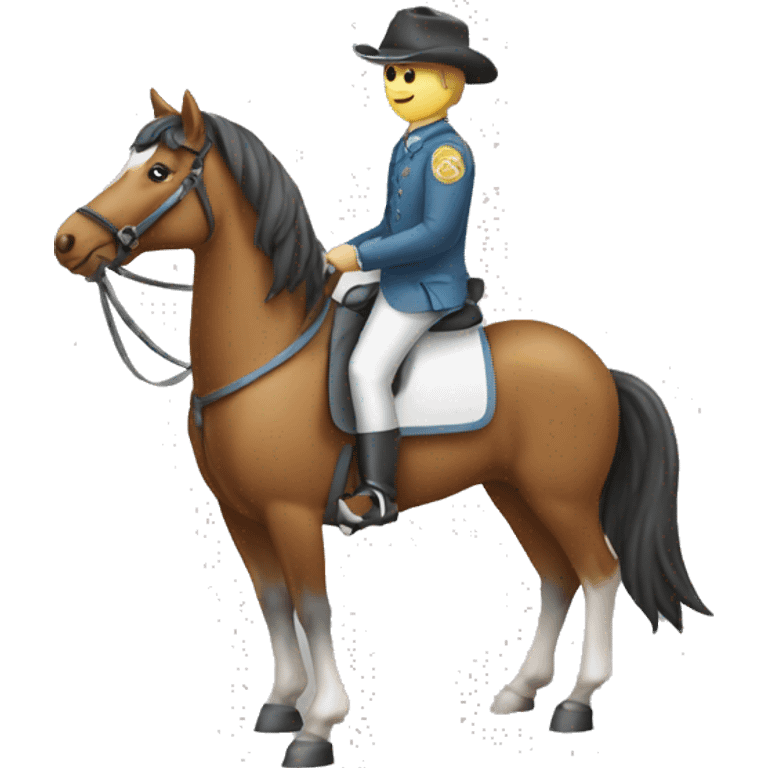 Un cheval sur un cheval emoji