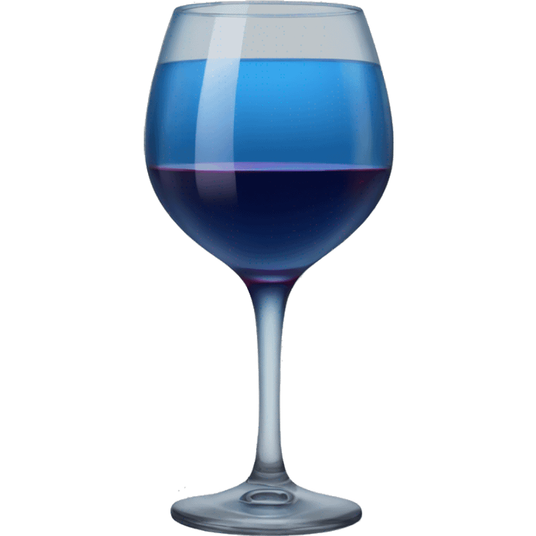 gls of blue wine  emoji