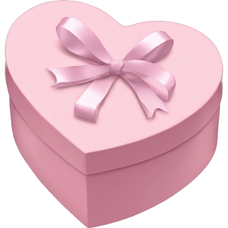 heart shaped light pink gift box, with many chocolates in it emoji