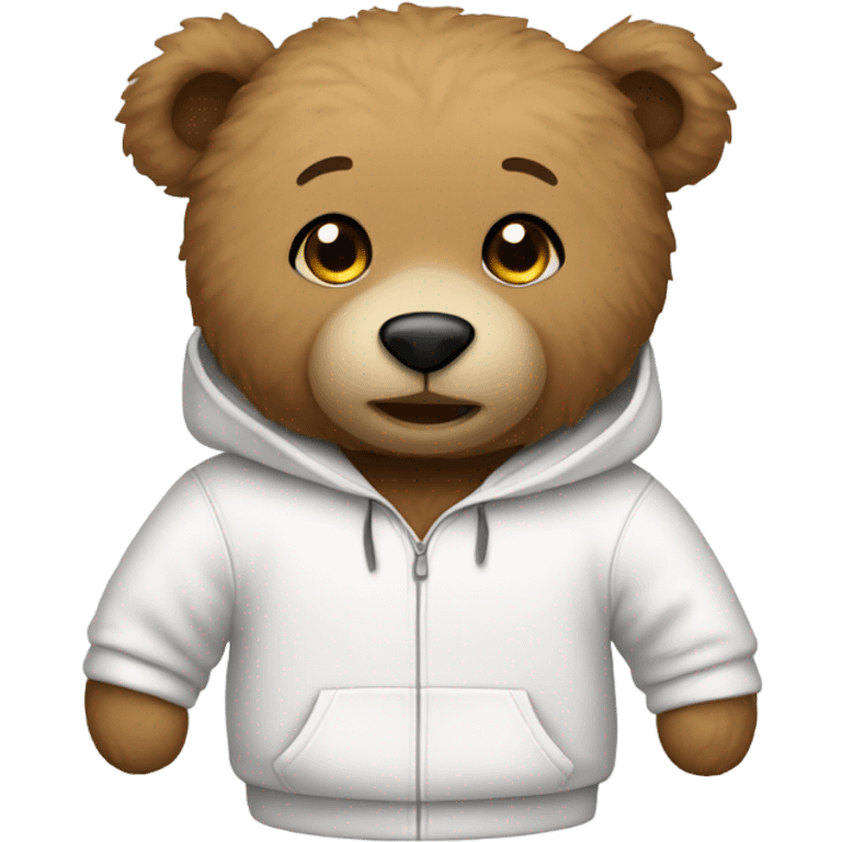 Teddy Bear wearing a white sweatshirt  emoji