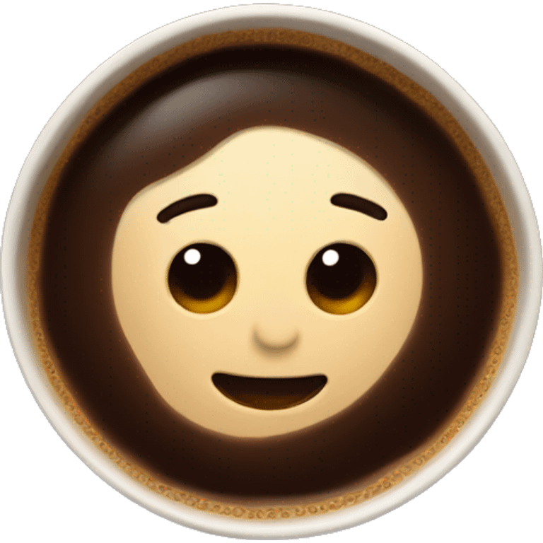 Dark coffee emoji