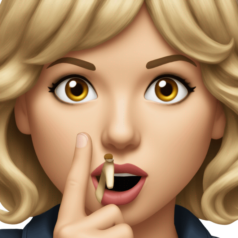 Taylor swift shushing, actioning to someone to be quiet  emoji