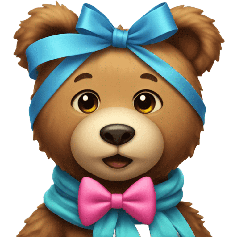 Teddy bear with bow emoji