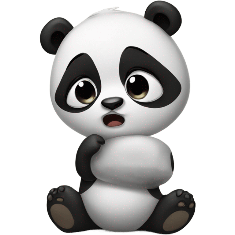 A panda crying  emoji