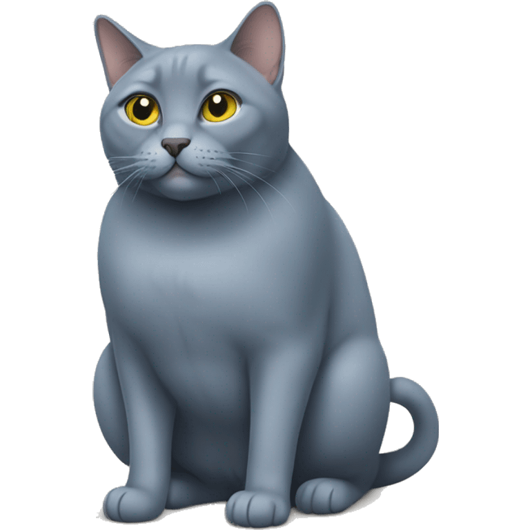 Fat russian blue cat emoji