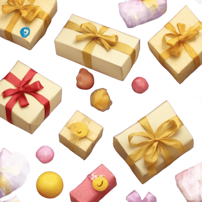 new year sweet gift box for kids emoji