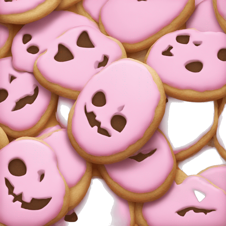 Light pink Halloween cookies  emoji