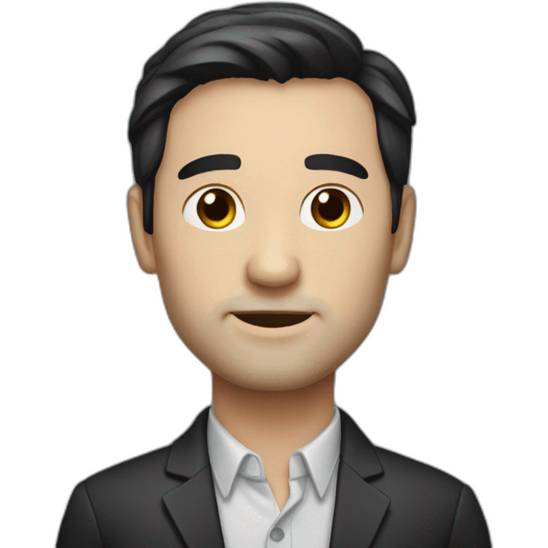 Hypnotherapist man with dark hair emoji