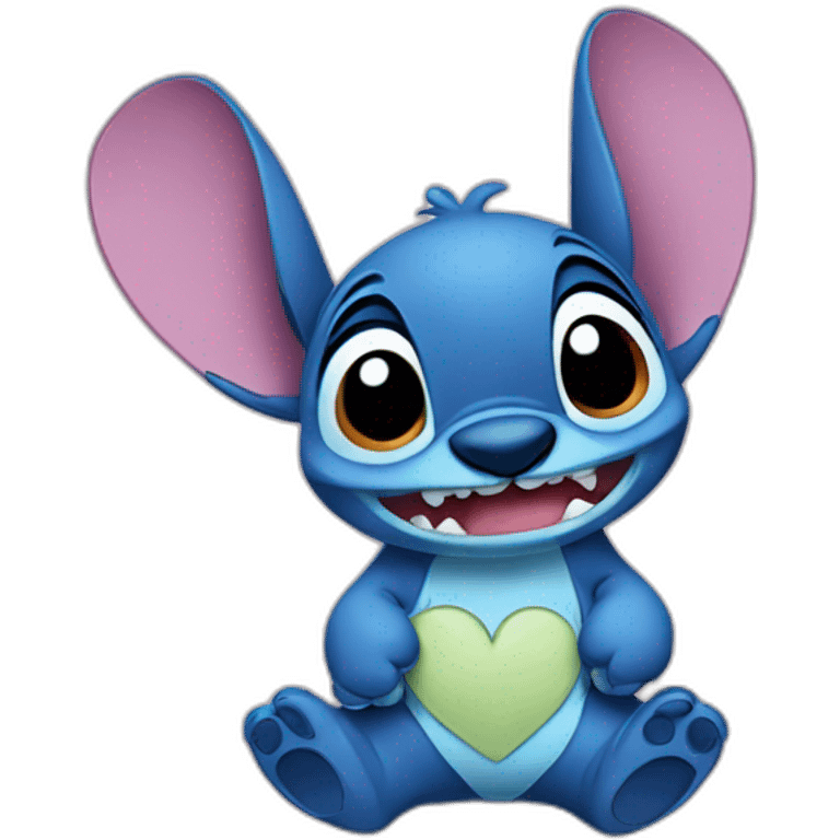 Stitch disney avec coeur emoji