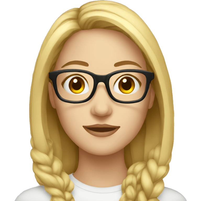 White woman glasses emoji