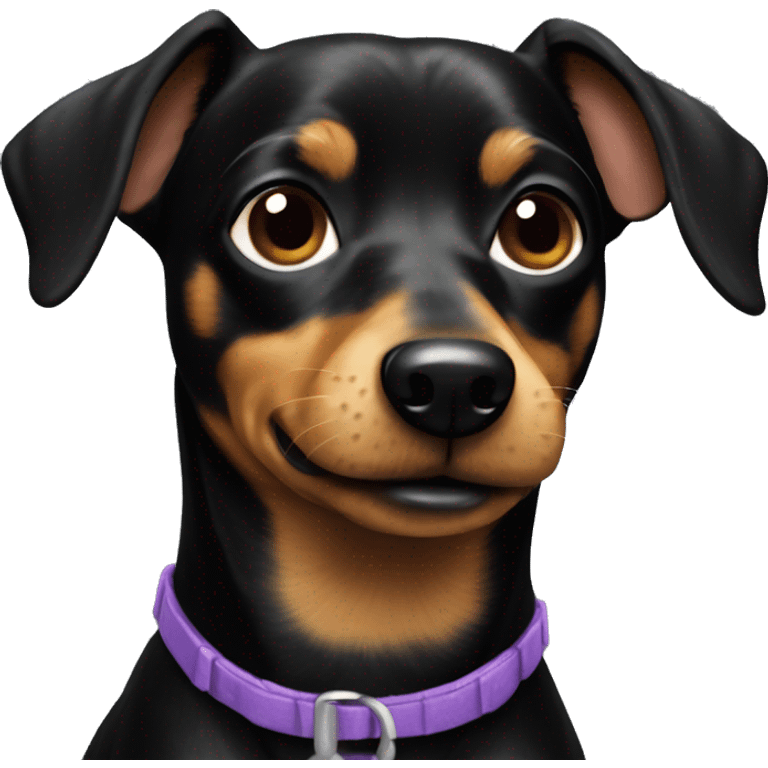 Black chiweenie dog emoji