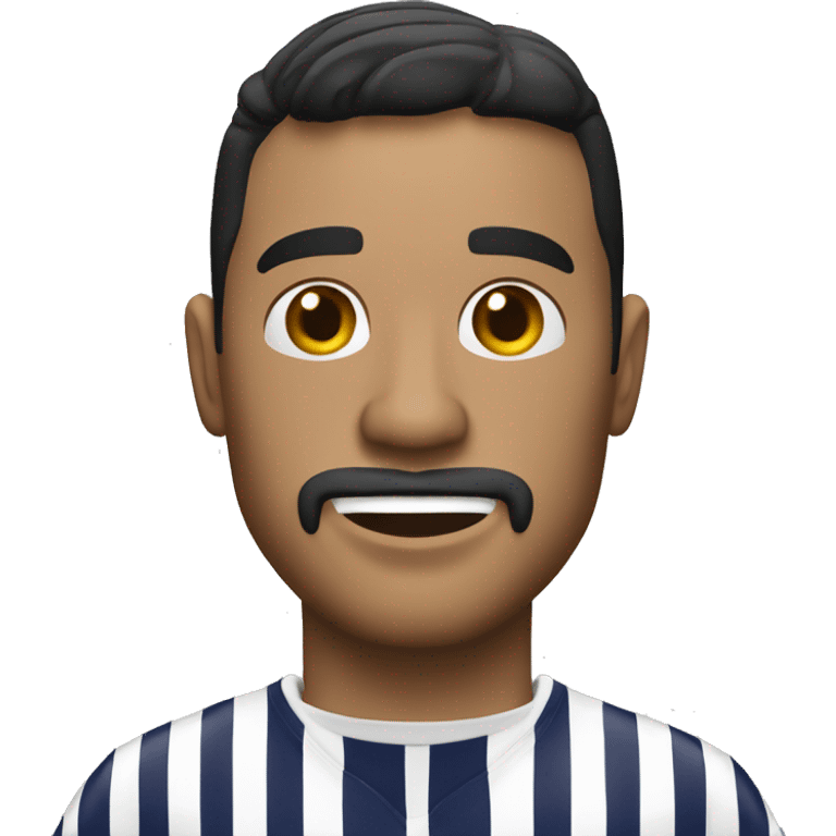 Hombre moreno con camisa de Barcelona sporting club  emoji